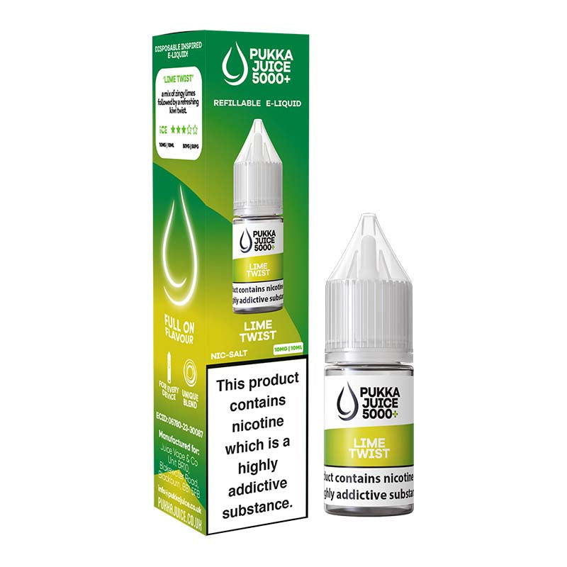 Pukka Juice 5000+ Nic Salts 20mg Lime Twist