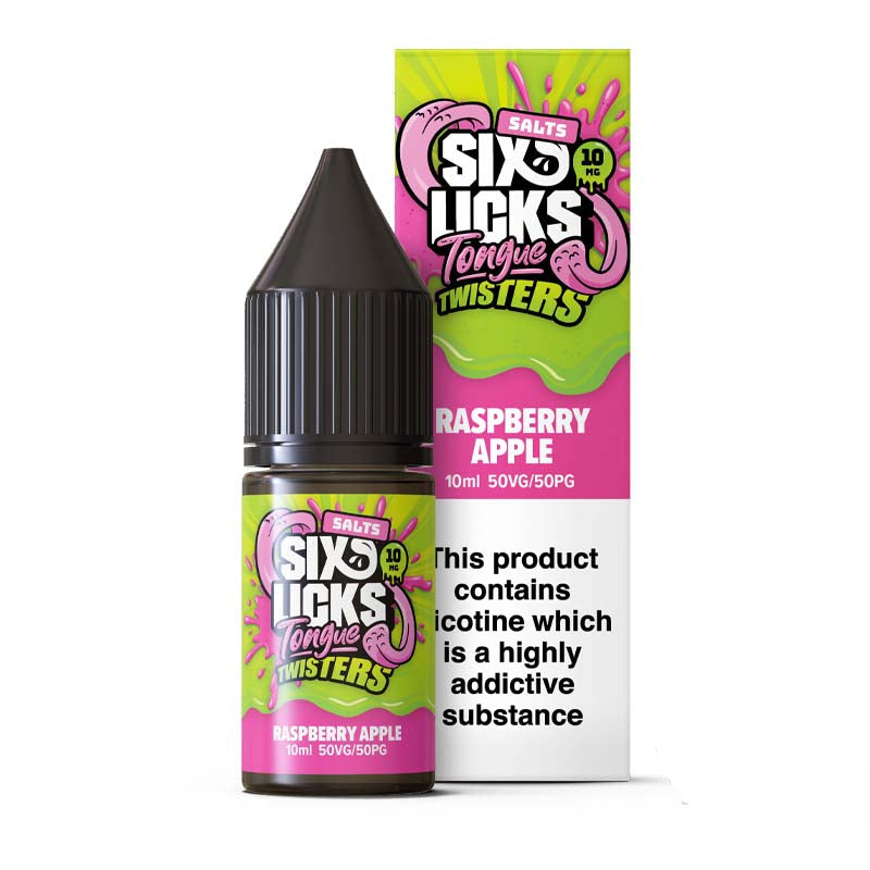 six licks 10mg nic salt raspberry apple