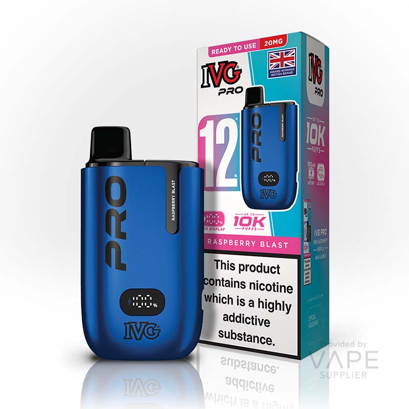 IVG Pro 12 20mg Prefilled Pod Kit Raspberry Blast