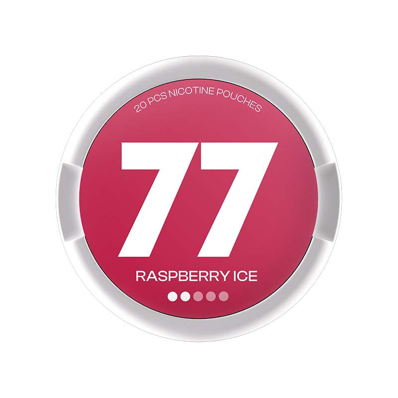 77 Light Raspberry Ice 5.2mg Nicotine Pouches