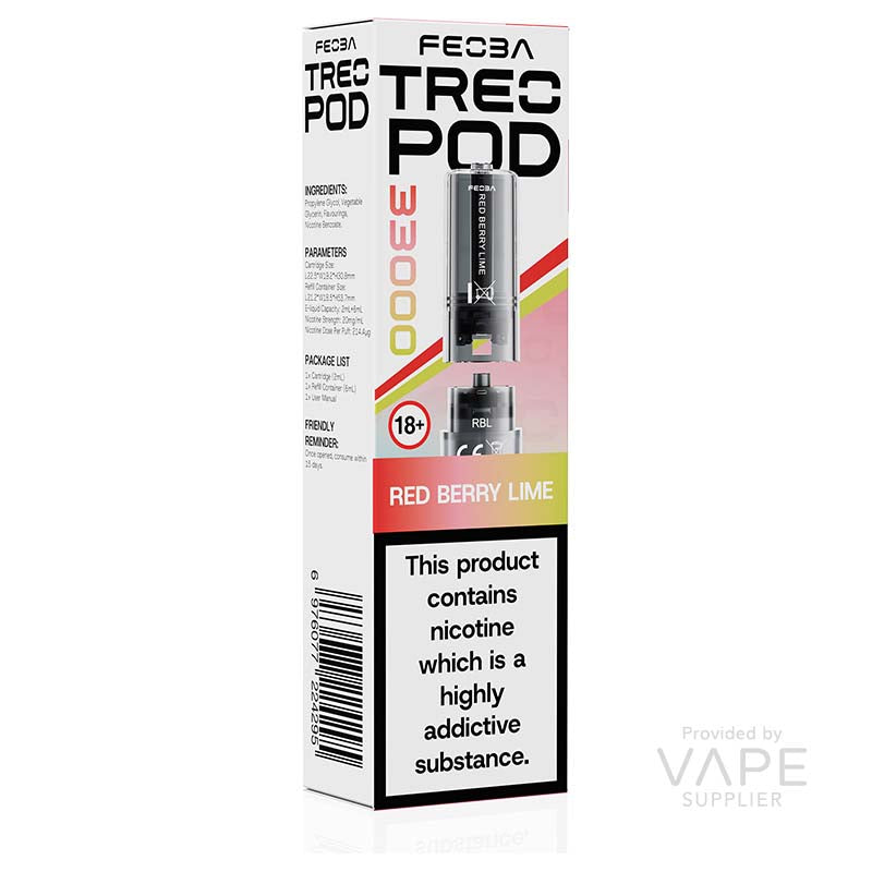 Feoba Treo 33K Red Berry Lime 20mg Prefilled Pods