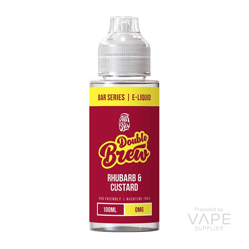 ohm brew double brew bar series 100ml shortfill rhubard custard
