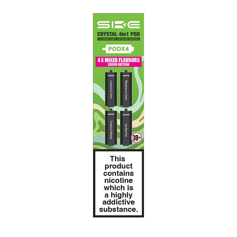 SKE Crystal 4-in-1 2400 Mix Pre-filled Pods Green Edition