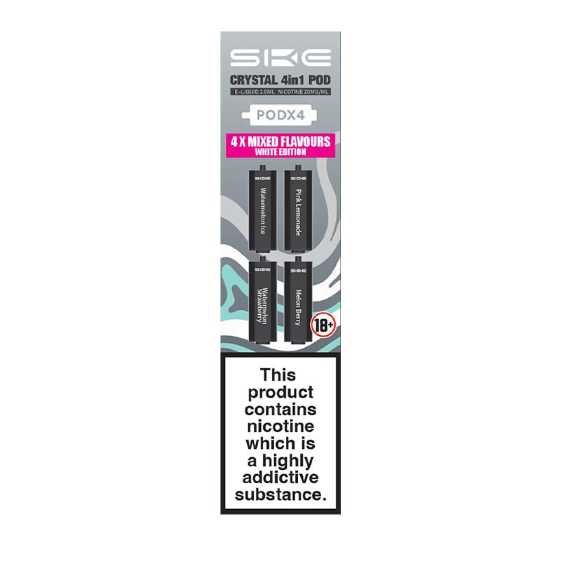 SKE Crystal 4-in-1 2400 Mix Pre-filled Pods White Edition