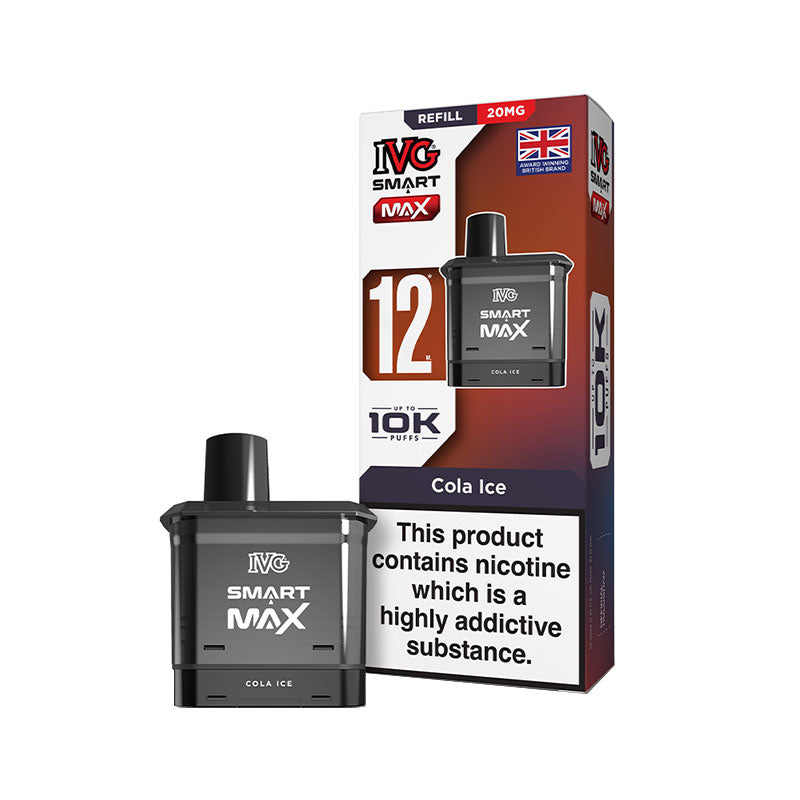 IVG Smart Max Cola Ice Prefilled Vape Pod + Refill - Vapesupermall IVG Smart Max Cola Ice Prefilled Vape Pod + Refill - Vapesupermall