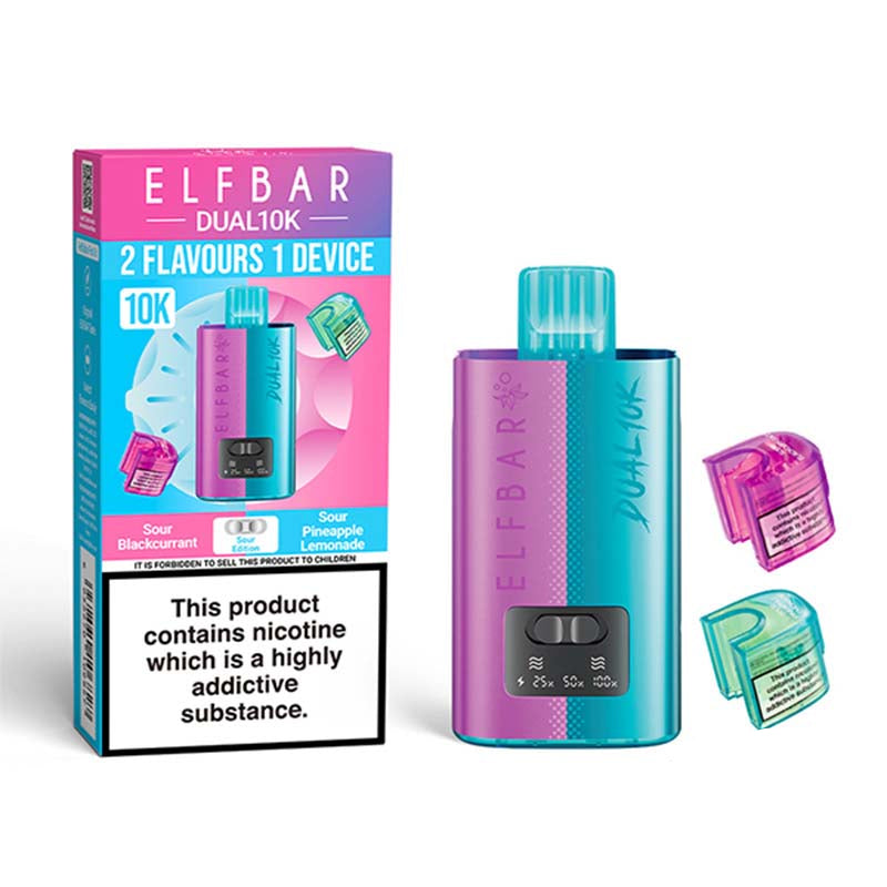 elf bar dual 10k 20mg legal big puff device sour edition