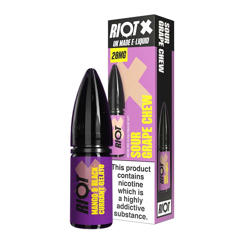 Riot X Sour Grape Chew Nic Salt E-liquid