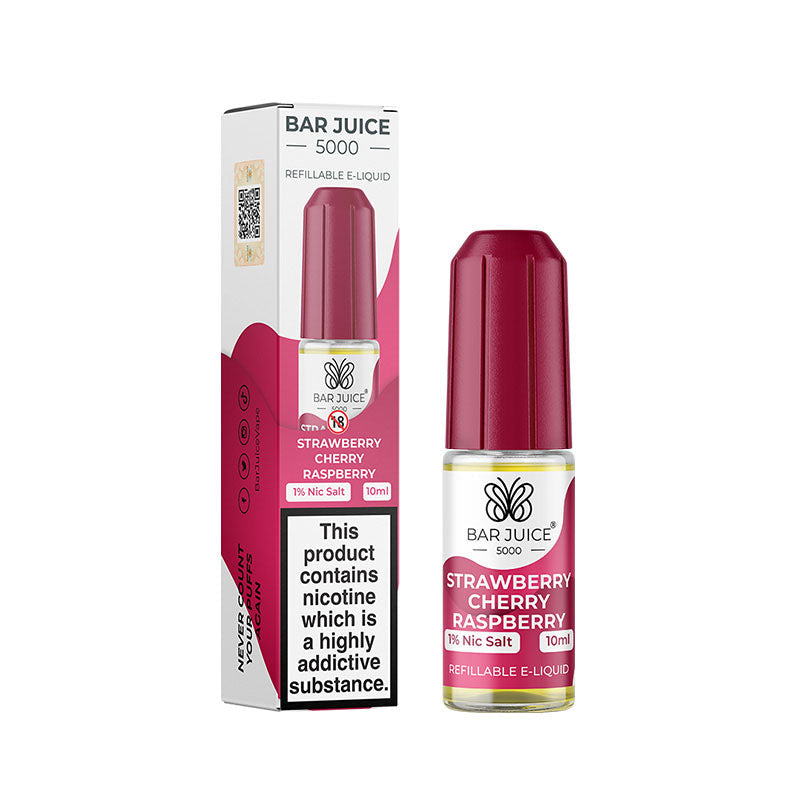 bar juice 5000 strawberry cherry raspberry nic salt 10mg