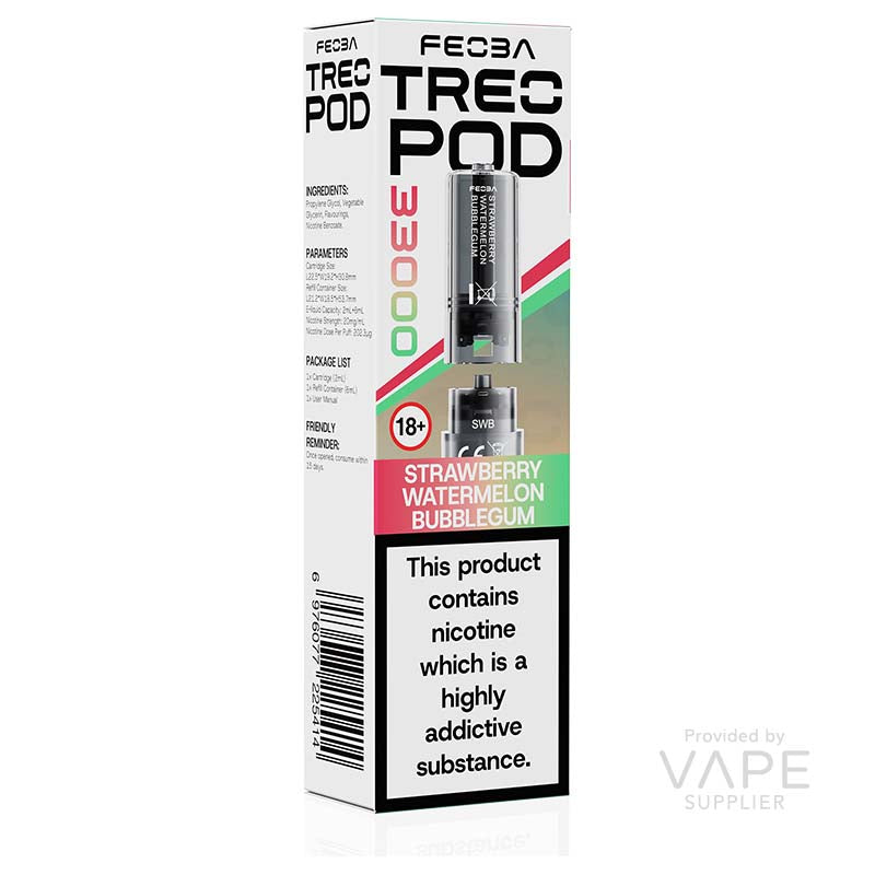 Feoba Treo 33K Strawberry Watermelon Bubblegum 20mg Prefilled Pods