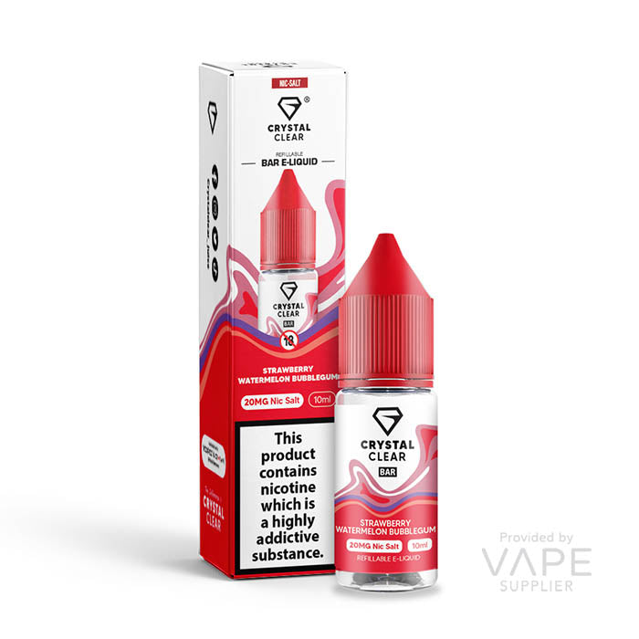 crystal clear 20mg nic salt strawberry watermelon bubblegum