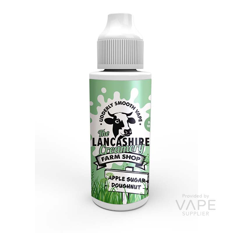 lancashire creamery shortfill 100ml apple sugar doughnut