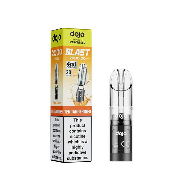 Vaporesso DOJO Blast 2000 Go Ten Tangerines Prefilled Pod & Refill