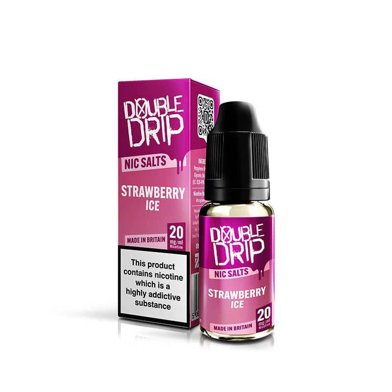 Double Drip Strawberry Ice Nic Salt 10ml E-Liquid