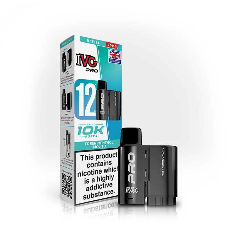 IVG Pro 12 Fresh Menthol Mojito Prefilled Vape Pod + Refill