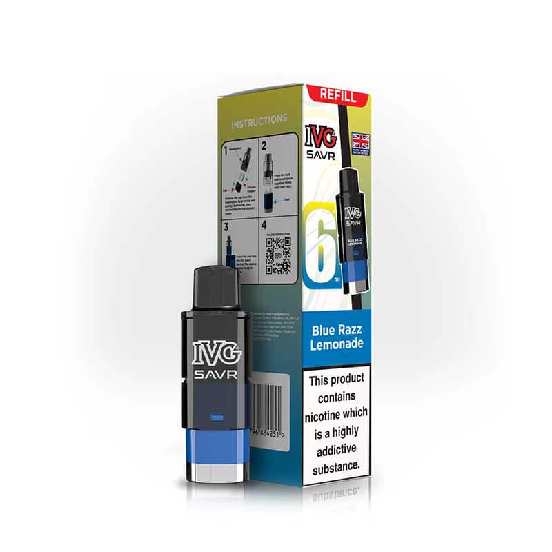 IVG Savr 3000 Blue Razz Lemonade Prefilled Vape Pod + Refill