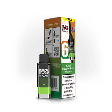 IVG Savr 3000 Kiwi Passionfruit Guava Prefilled Vape Pod + Refill