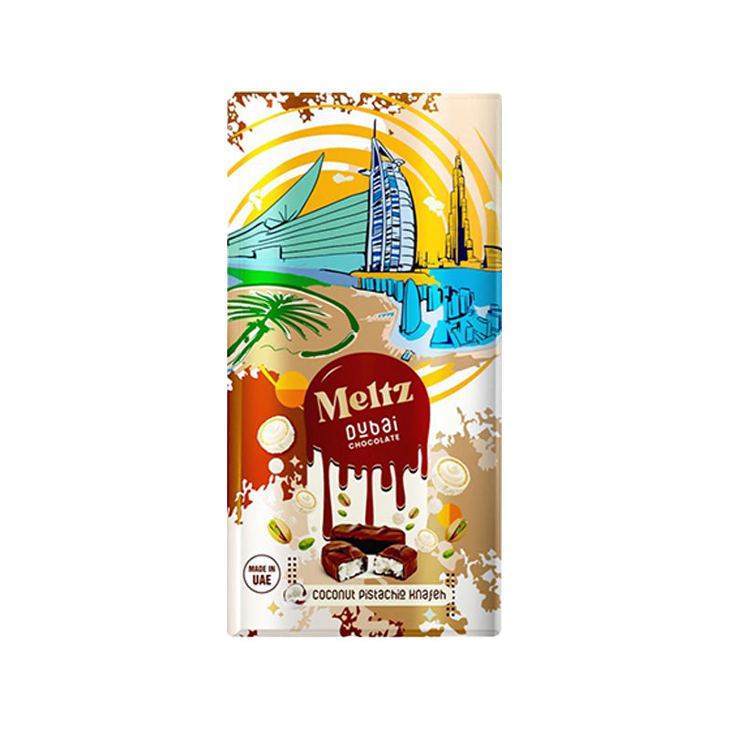 Meltz Dubai Chocolate Coconut Pistachio Knafeh 192g RRP £11.99
