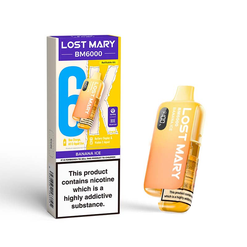 Lost Mary BM6000 Banana Ice 20mg Prefilled Pods