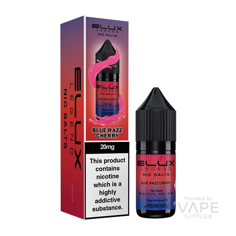 elux legends nic salts blue razz cherry