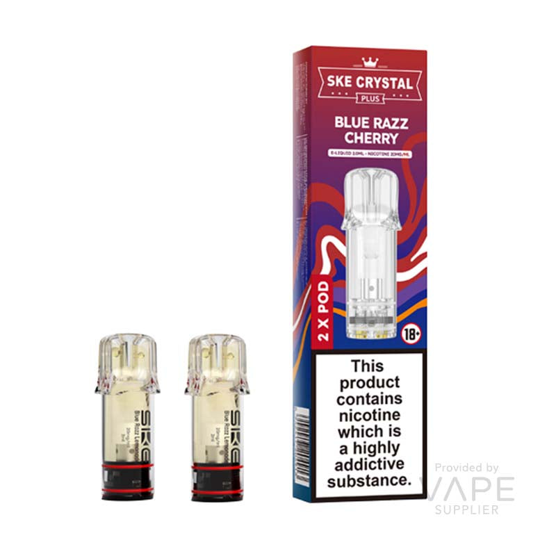 SKE Crystal Plus Blue Razz Cherry 20mg Prefilled Pods