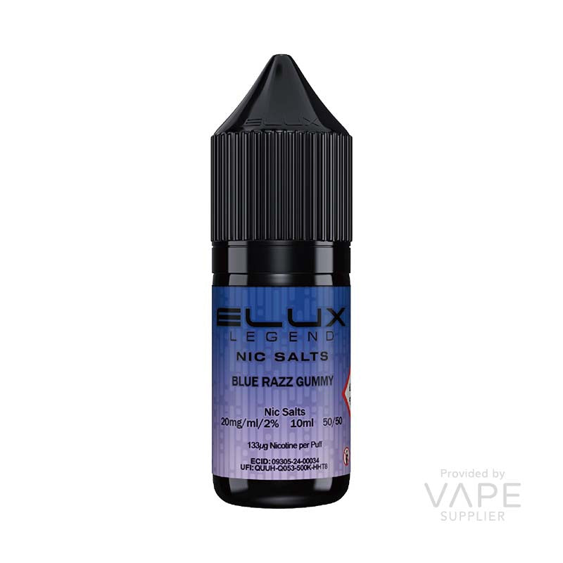 elux legend nic salts blue razz gummy