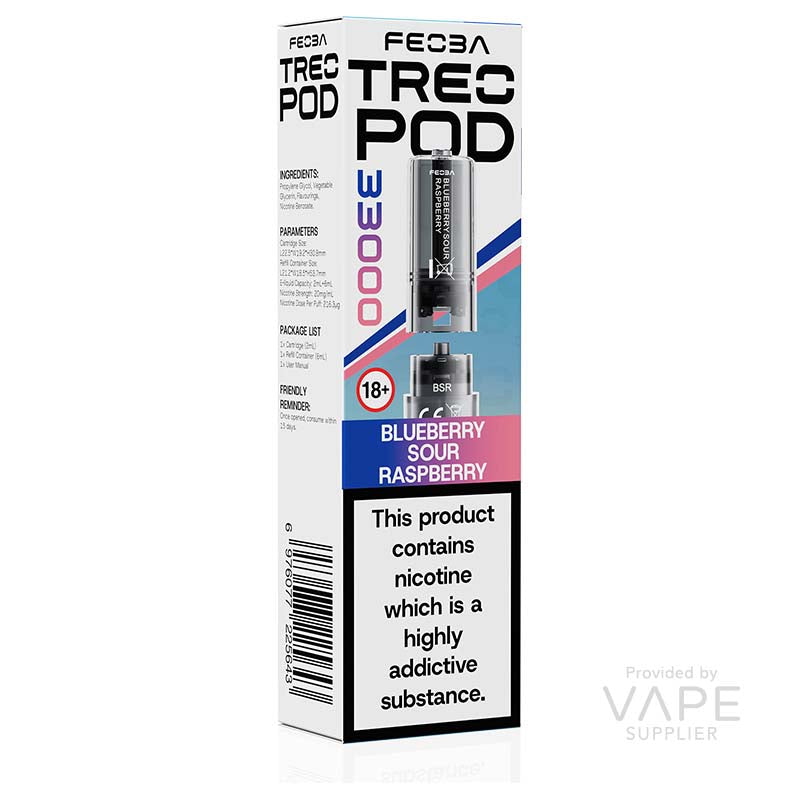 Feoba Treo 33K Blueberry Sour Raspberry 20mg Prefilled Pods