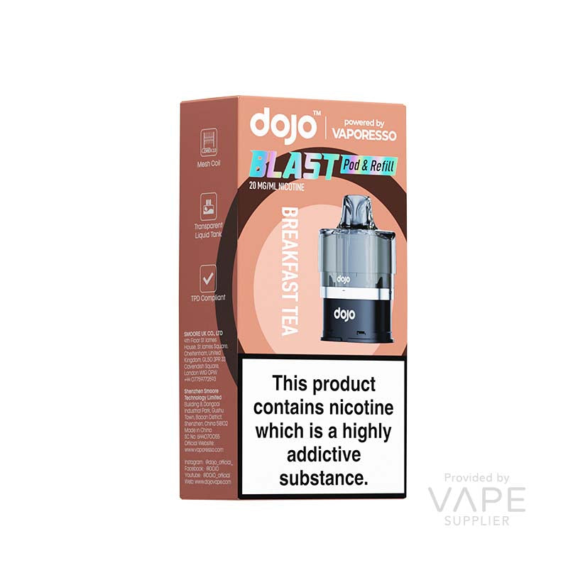 vaporesso dojo blast 6000 pods breakfast tea