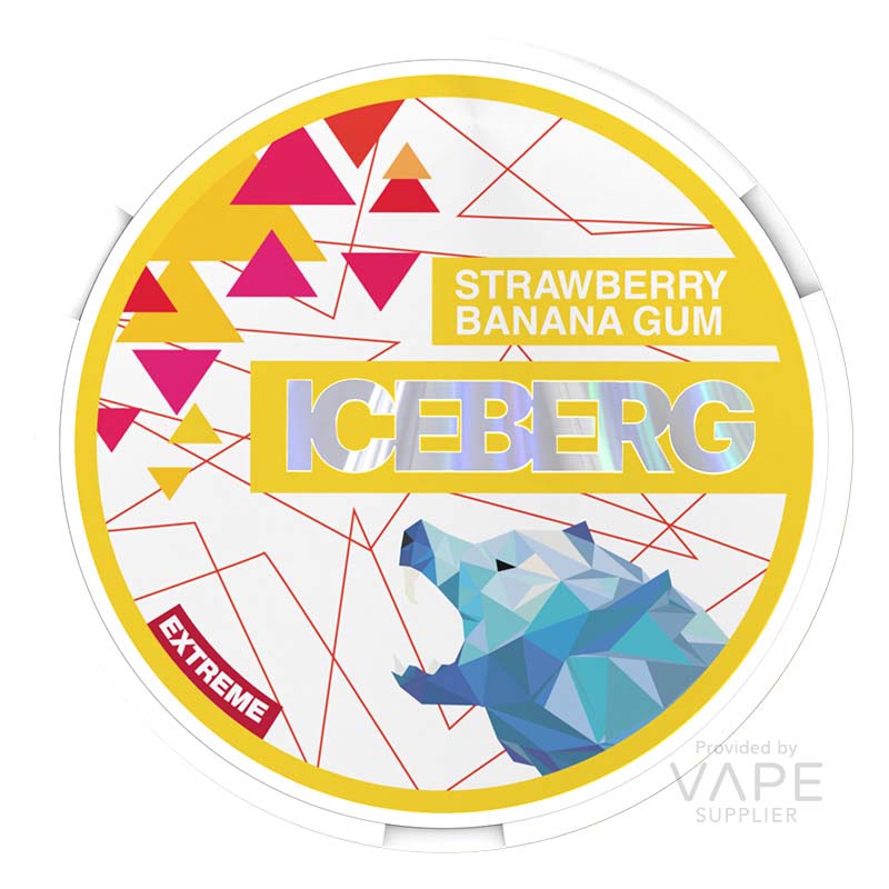 iceberg 50mg extreme nicotine pouches strawberry banana gum