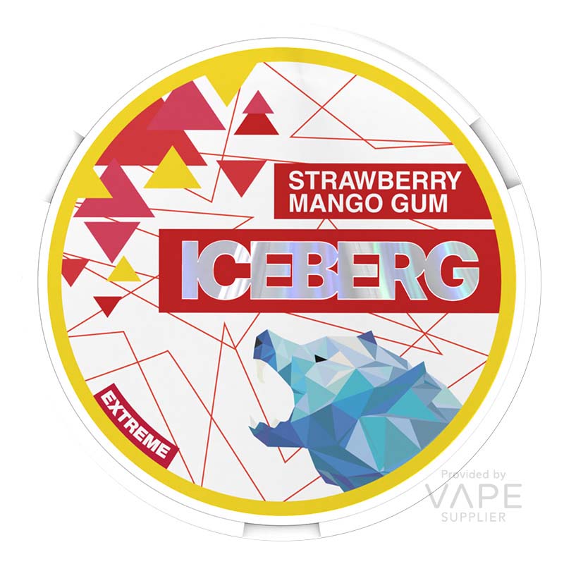 iceberg 50mg extreme nicotine pouches strawberry mango gum