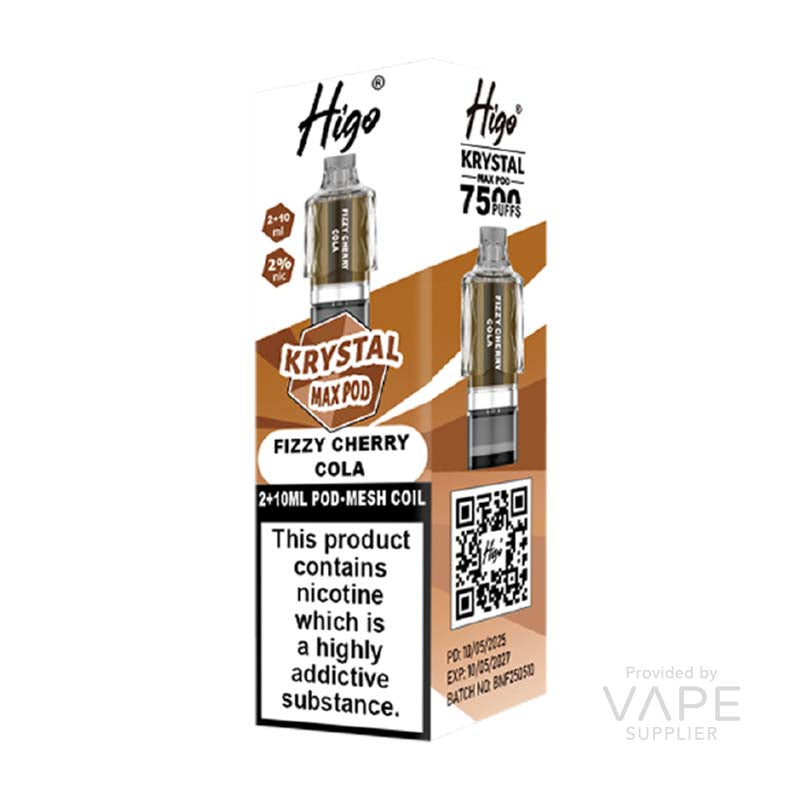 Higo Krystal Max Fizzy Cherry Cola 20mg Prefilled Pods