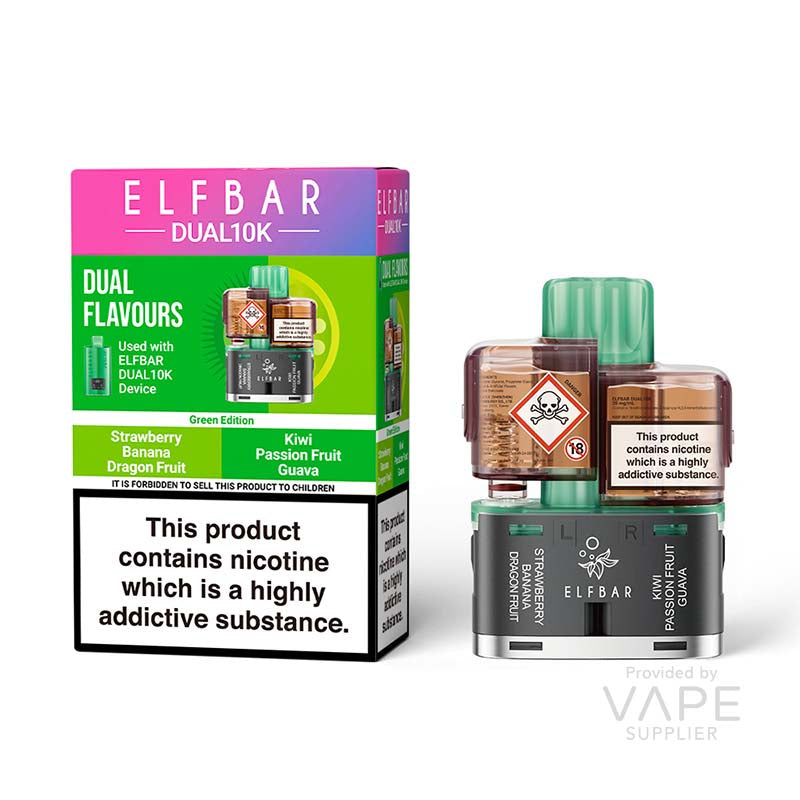 Elf Bar Dual 10K Green Edition 20mg Prefilled Pods