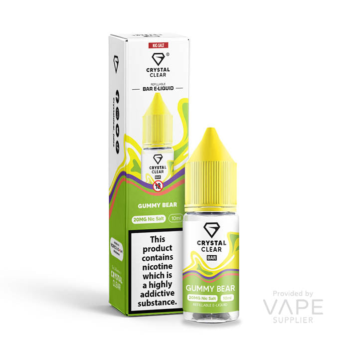 crystal clear 20mg nic salt gummy bear