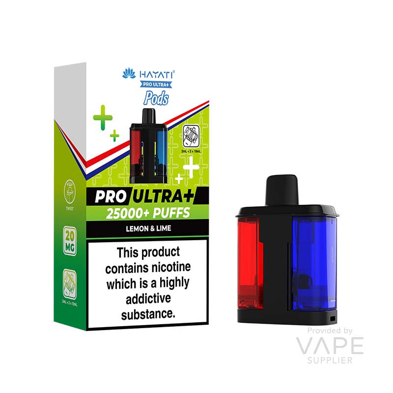 Hayati Pro Ultra Lemon and Lime 20mg Prefilled Pods