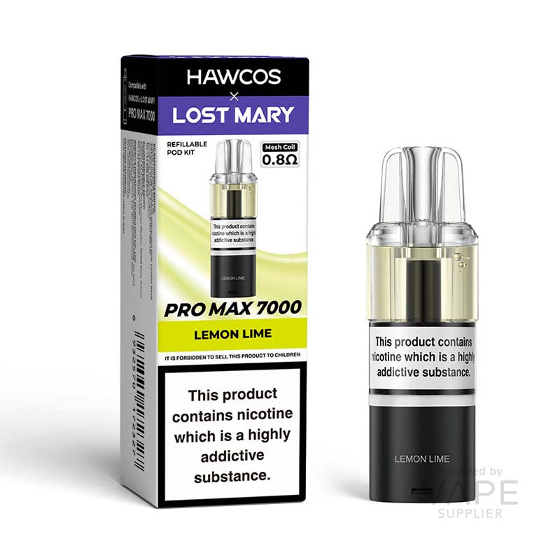 HAWCOS x Lost Mary Pro Max 7000 Lemon Lime 20mg Prefilled Pods