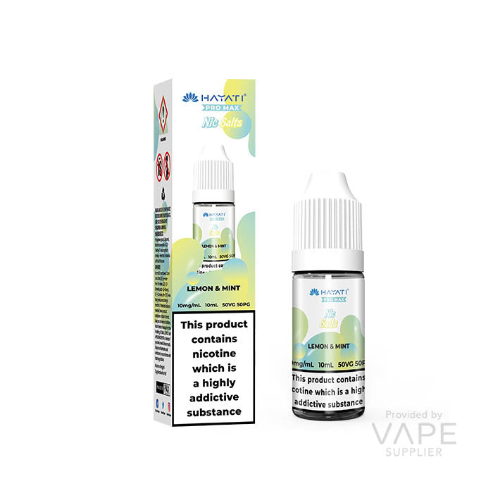 hayati pro max nic salt eliquid 20mg lemon mint