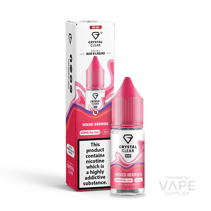 crystal clear 20mg nic salt mixed berries