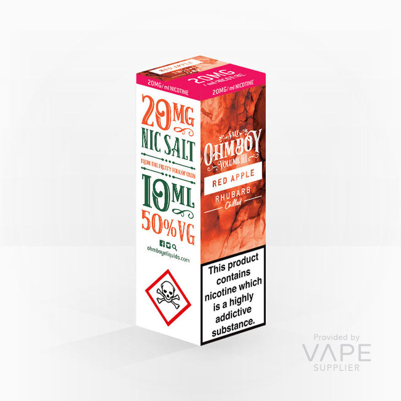 Ohm Boy Volume 3 Red Apple Rhubarb Chilled Nic Salt