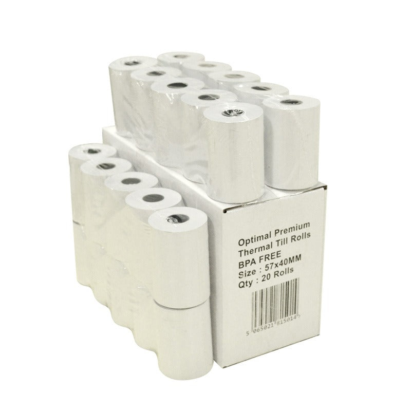 Optimal Premium Thermal Till Rolls 57 x 40mm