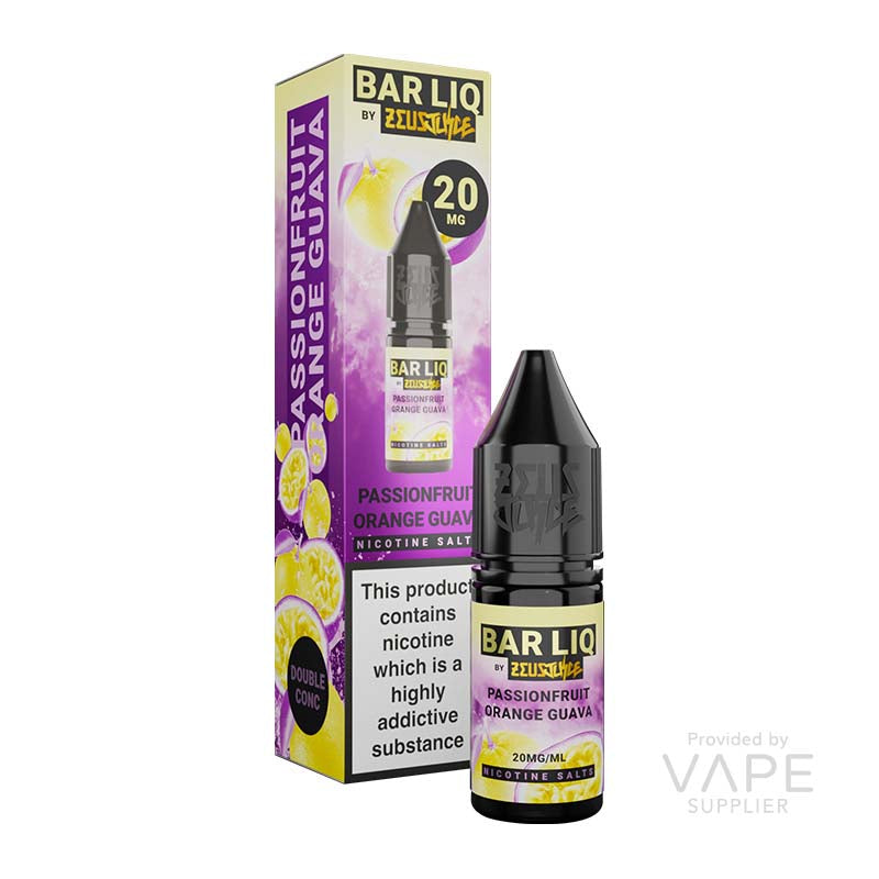 Zeus Juice Bar Liq Passionfruit Orange Guava 20mg Nic Salt E-liquid
