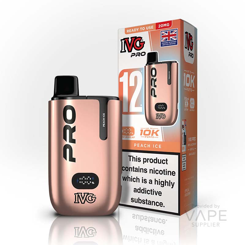 IVG Pro 12 20mg Prefilled Pod Kit Peach Ice
