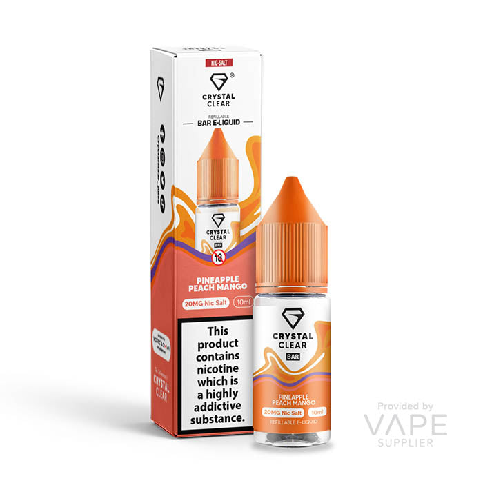 crystal clear 20mg nic salt pineapple peach mango
