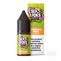 six licks 20mg nic salt pineapple peach