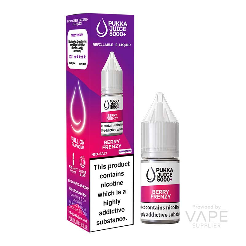 Pukka Juice 5000+ Nic Salts 10mg Berry Frenzy