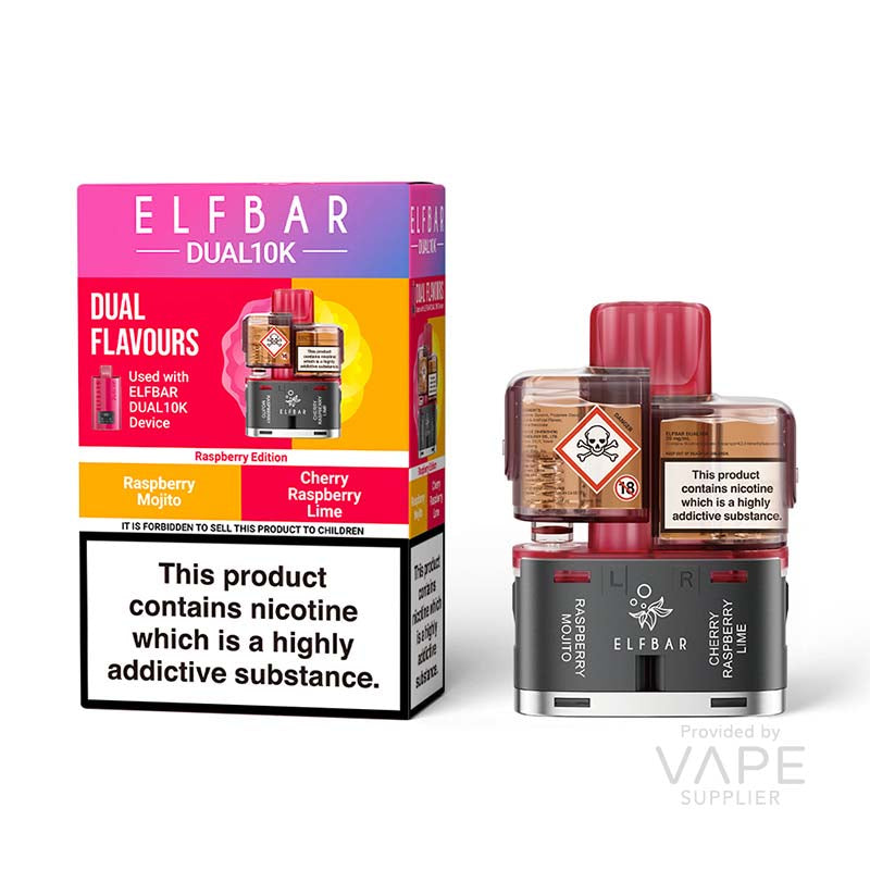 Elf Bar Dual 10K Raspberry Edition 20mg Prefilled Pods