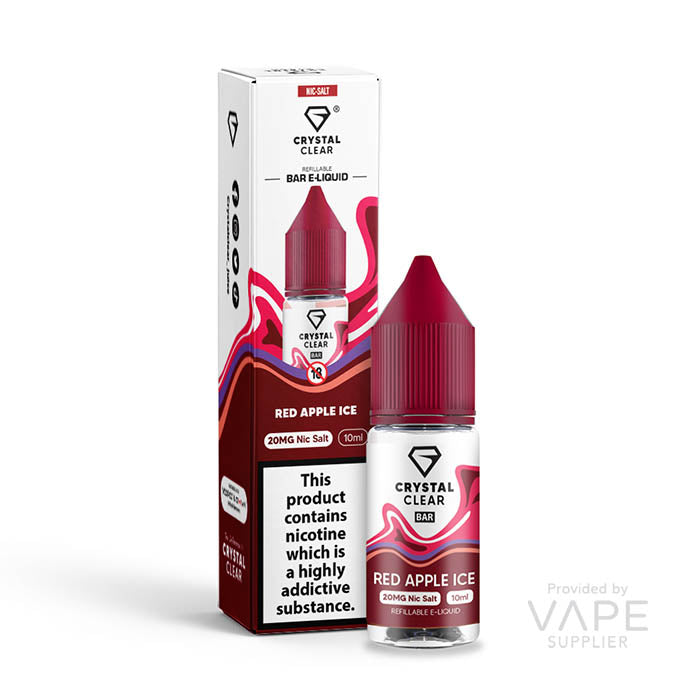 crystal clear 20mg nic salt red apple ice