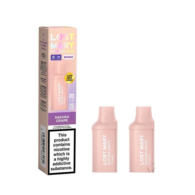 Lost Mary BM600 2 Pack Sakura Grape 20mg Prefilled Pods