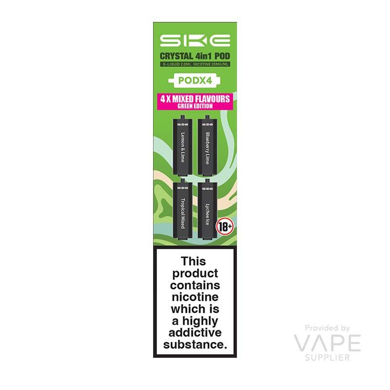 SKE Crystal 4-in-1 2400 Mix Pre-filled Pods Green Edition
