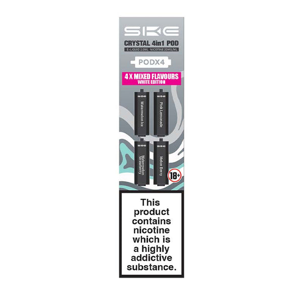 SKE Crystal 4-in-1 2400 Mix Pre-filled Pods White Edition