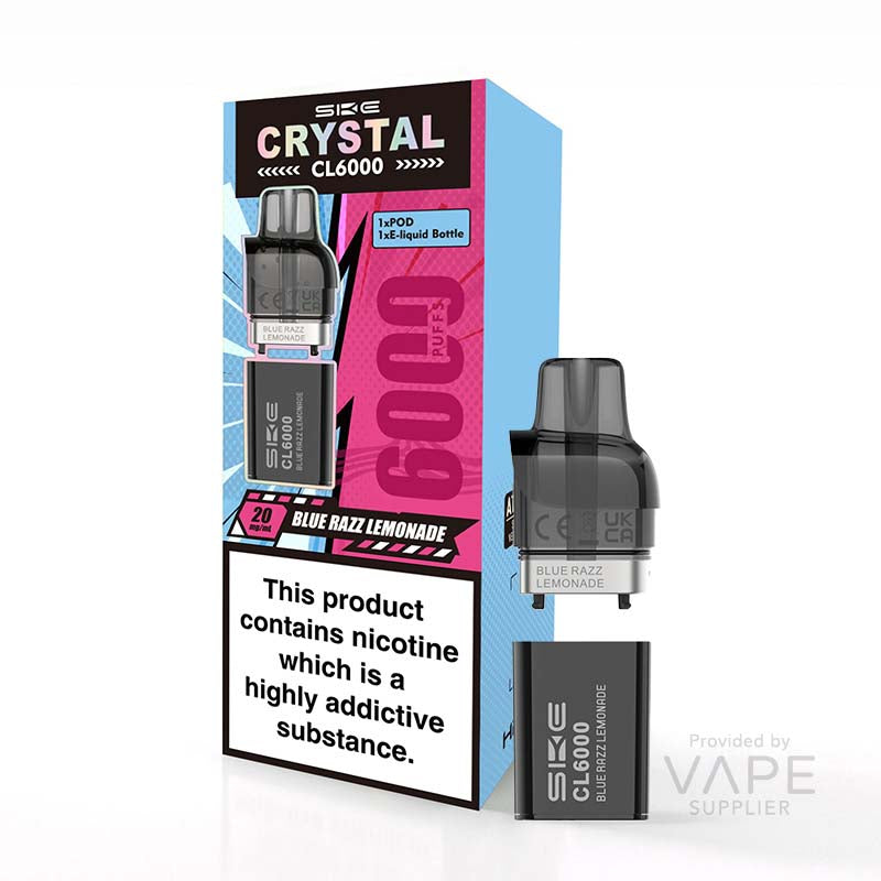 blue razz lemonade ske crystal cl6000 prefilled pods 20mg