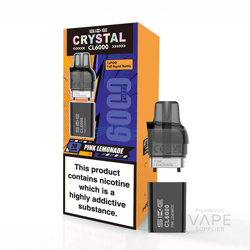 pink lemonade ske crystal cl6000 prefilled pods 20mg